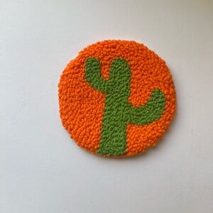 Handmade punch needle coaster